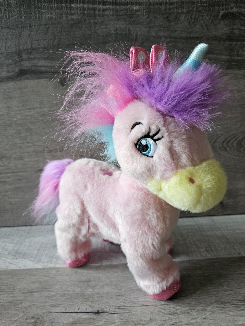 Disney Just Play Pink UNICORN Horse Plush Moves Sounds 10" Stuffed Animal Works!